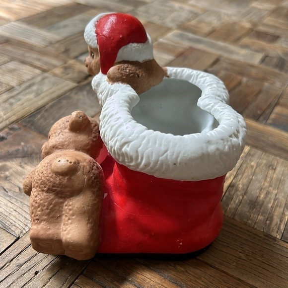 House of Lloyd Vintage Christmas Teddy Bear Planter - Picture 2 of 7